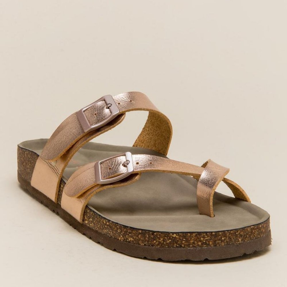 NIB Madden Girl Brycee Rose Gold Sandals